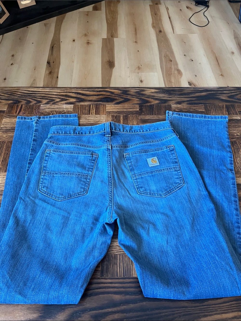 Carhartt Men’s Bright Blue Straight-Leg relaxed fit Jeans
